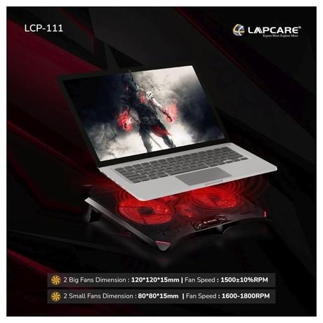 Lapcare Winner LPC-111 Laptop Cooling Pad with 4 Fans for Upto 43.18 cm (17 inch) Laptop, Black-2