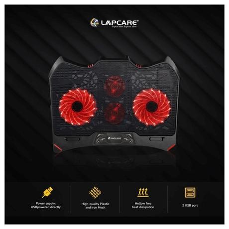 Lapcare Winner LPC-111 Laptop Cooling Pad with 4 Fans for Upto 43.18 cm (17 inch) Laptop, Black-4
