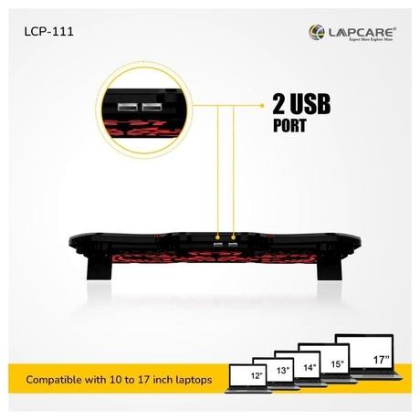 Lapcare Winner LPC-111 Laptop Cooling Pad with 4 Fans for Upto 43.18 cm (17 inch) Laptop, Black-5