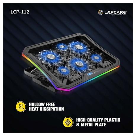Lapcare Winner Pro LPC-112 RGB Laptop Cooling Pad with 6 Fans for Upto 48.26 cm (19 inch) Laptop, Black-4
