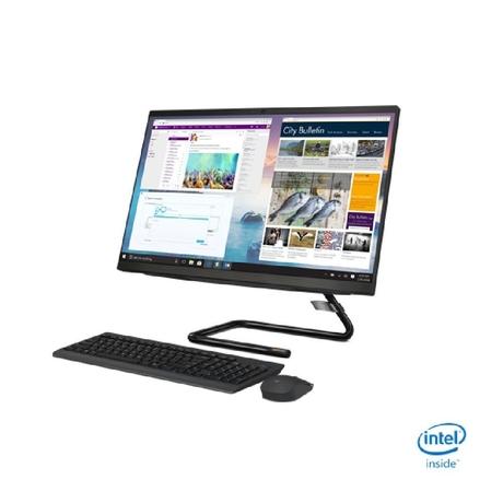 Lenovo Ideacentre A 340 Core i3 10th Generation 60.4 cm (23.8 Inch) Windows 10 Home All In One Desktop (Y3IN/10i3/8/512/MS/W10/23.8/FHD), Black, F0E800Y3IN-7