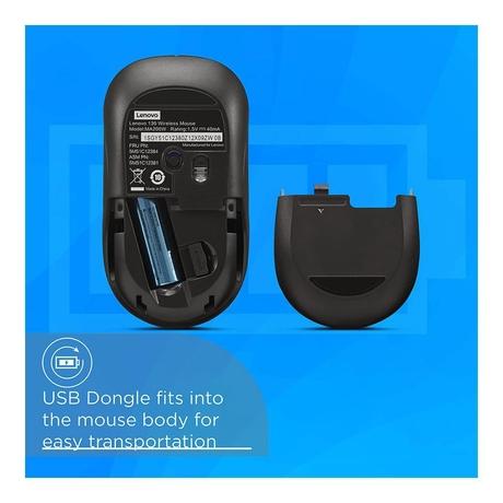 Lenovo 130 Wireless Compact Mouse, 1K DPI Optical sensor, 2.4GHz Wireless NanoUSB, 10m range, 3 Button (left,right,scroll) upto 3M left/right clicks, 10 Month Battery, Ambidextrous, Ergonomic-4