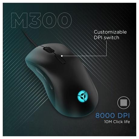 Lenovo Legion M300 RGB Gaming Wired Mouse, GY50X79384-2