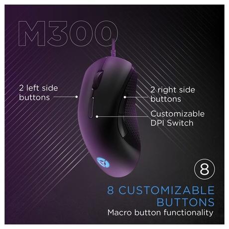 Lenovo Legion M300 RGB Gaming Wired Mouse, GY50X79384-4