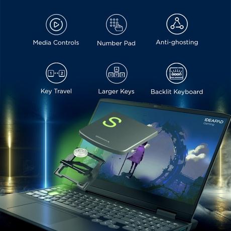 Lenovo IdeaPad Gaming 3 AMD Ryzen 5 5500H 39.6 cm (15.6 inch) FHD IPS 250nits 60Hz Gaming Laptop (8GB/512GB SSD/Windows 11/NVIDIA RTX 2050 4GB/Alexa/3 Month Game Pass/Onyx Grey/2.32Kg), 82K2028QIN-9