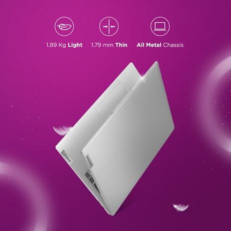 Lenovo IdeaPad Slim 5 12th Gen Intel Core i5 12450H, 40.6 cm (16 inch) WUXGA+ IPS Display, Laptop (16 GB RAM/512 GB SSD, Windows 11, Office 2021, Backlit Keyboard, FHD Camera, Alexa, 3 Month Game Pass, Cloud Grey, 1.89 kg, 83BG000DIN-8