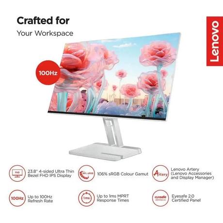 Lenovo L Series 67BCKAC6IN 60.45 cm (23.8 inch) Monitor-2