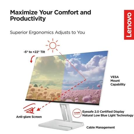Lenovo L Series 67BCKAC6IN 60.45 cm (23.8 inch) Monitor-4