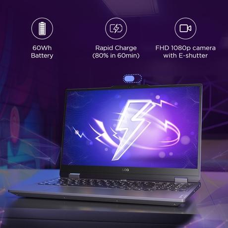 Lenovo LOQ 15IAX9 Standard Laptop (Intel Core i5-12450HX/16 GB/512 GB SSD/6 GB GeForce RTX 3050/MSOffice/Full HD), 39.62 cm - 15.6 inch, Luna Grey-6