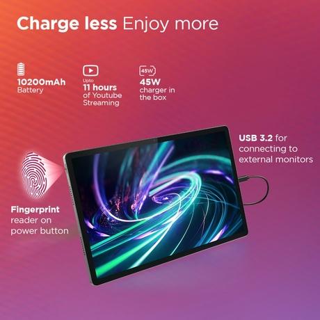 Lenovo Idea Tab Pro 32.25 cm (12.7 inch) WiFi Tablet with Pen, 128 GB, 8 GB RAM, Luna Grey, ZAE40199IN-3