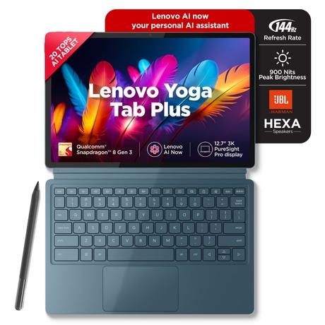 Lenovo Yoga Tab Plus 32.25 cm (12.7 inch) WiFi Tablet with Pen & Keyboard, 512 GB, 16 GB RAM, Tidal Teal, ZAEG0048IN-1