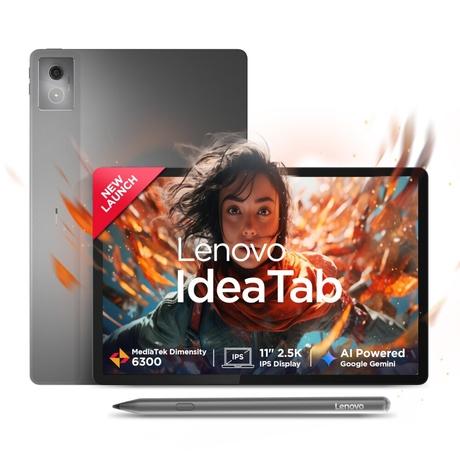 Lenovo Idea Tab 27.94 cm (11 inch) WiFi + 5G Tablet with Pen, 256 GB, 8 GB RAM, Grey, ZAFM0706IN-0