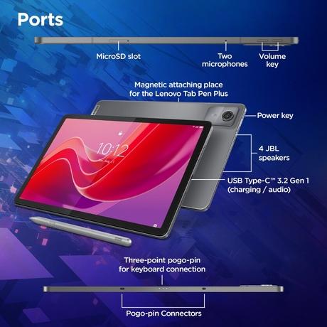 Lenovo Idea Tab 27.94 cm (11 inch) WiFi + 5G Tablet with Pen, 256 GB, 8 GB RAM, Grey, ZAFM0706IN-3