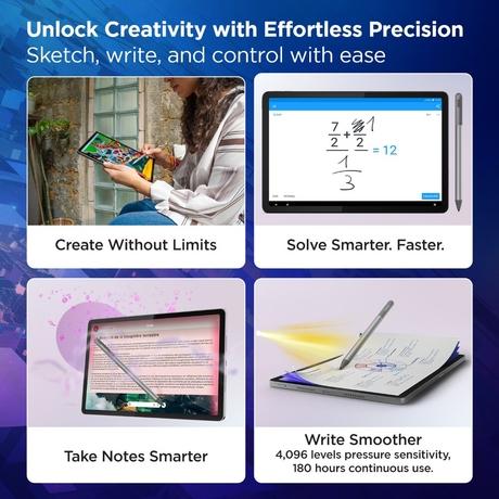 Lenovo Idea Tab 27.94 cm (11 inch) WiFi + 5G Tablet with Pen, 256 GB, 8 GB RAM, Grey, ZAFM0706IN-4