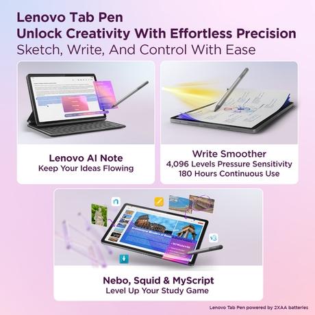 Lenovo Idea Tab Plus 30.73 cm (12.1 inch) WiFi + 5G Tablet with Pen, 256 GB, 8 GB RAM, Luna Grey, ZAGF0149IN-4