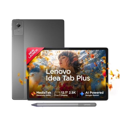 Lenovo Idea Tab Plus 30.73 cm (12.1 inch) WiFi + 5G Tablet with Pen, 256 GB, 12 GB RAM, Luna Grey, ZAGF0150IN-1