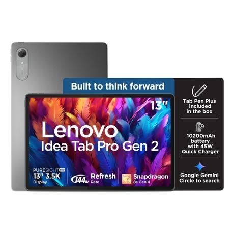Lenovo Idea Tab Pro Gen 2 33.02 cm (13 inch) Wi-Fi Tablet with Pen, 256 GB, 8 GB RAM, Luna Grey, ZAHD0731IN-0