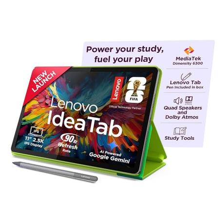 Lenovo Idea Tab 27.94 cm (11 inch) Wi-Fi + 5G Tablet with Pen & Folio Case, 256 GB, 8 GB RAM, Luna Grey, ZAFM0782IN-0