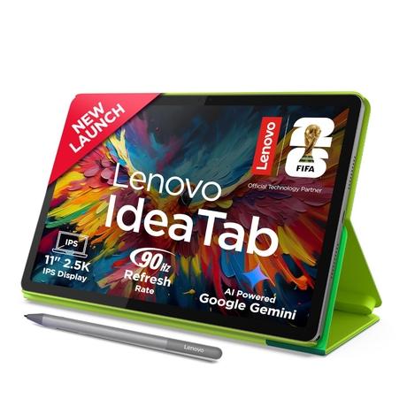 Lenovo Idea Tab 27.94 cm (11 inch) Wi-Fi + 5G Tablet with Pen & Folio Case, 256 GB, 8 GB RAM, Luna Grey, ZAFM0782IN-6