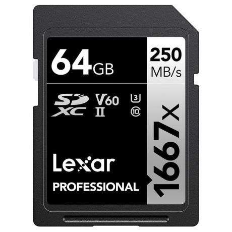 Lexar Professional 1667x 64 GB Silver Series SDXC Memory Card-0