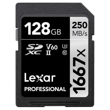 Lexar Professional 1667x 128 GB Silver Series SDXC Memory Card-0