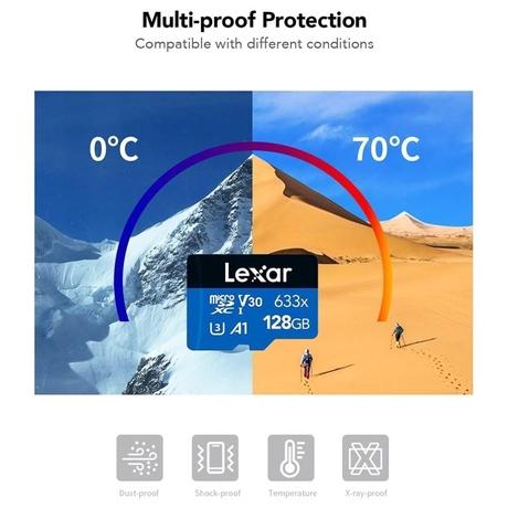 Lexar High-Performance 633x 128 GB Blue Series microSDXC Memory Card with Adapter-5