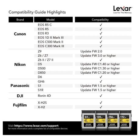 Lexar Professional USB Type B 256 GB Silver Series CFexpress Memory Card-1