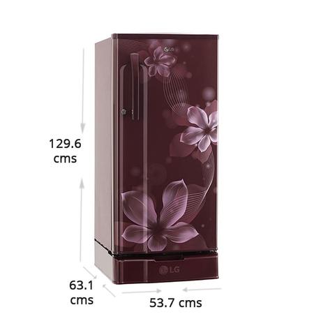 Buy LG 188 litres 3 Star Single Door Refrigerator, Scarlet Orchid