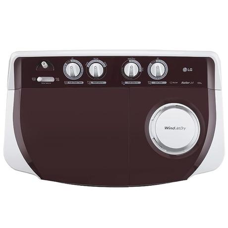 LG 8 kg Semi automatic, Roller Jet Pulsator, Wind jet Dry, 3+1 Washprograms, Rat Away feature, Burguandy, 5 star (P8030SRAZ)-5