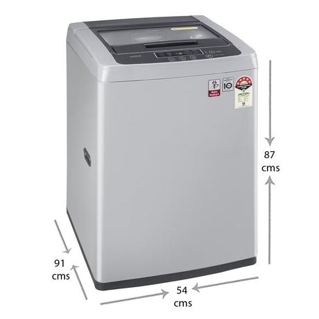 LG 6.5 Kg 5 Star Smart Inverter Fully-Automatic Top Loading Washing Machine (T65SKSF4Z, Middle Free Silver, Smart Diagnosis)-1