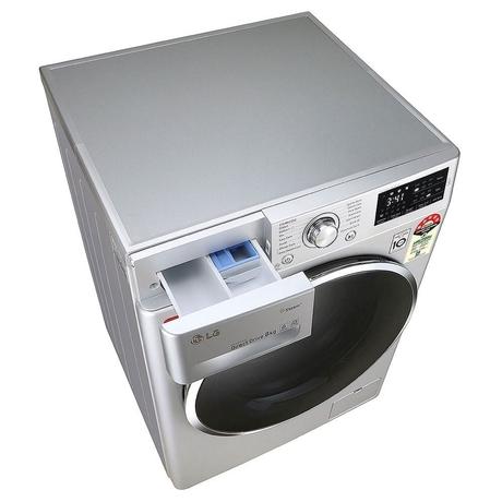 LG 8 Kg 5 Star Inverter Fully-Automatic Front Loading Washing Machine (FHT1408ANL, Silver, with Steam, 2 Years Warranty)-2
