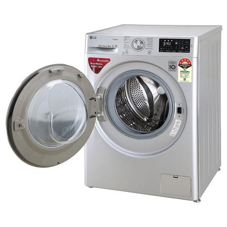LG 8 Kg 5 Star Inverter Fully-Automatic Front Loading Washing Machine (FHT1408ANL, Silver, with Steam, 2 Years Warranty)-7