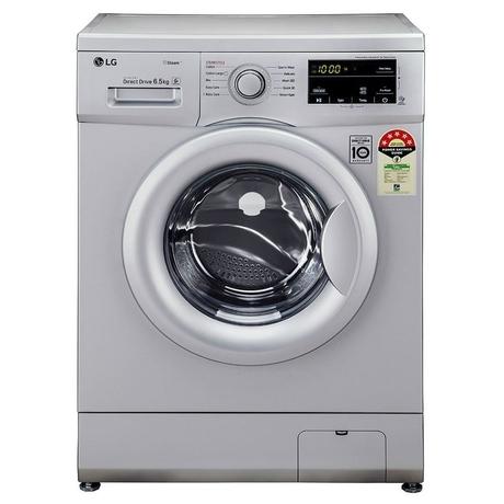 LG 6.5 Kg 5 Star Inverter Fully-Automatic Front Loading Washing Machine (FHM1065SDL, Silver, 6 Motion Direct Drive, 2 Years Warranty)-0