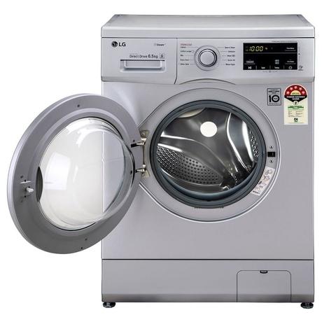 LG 6.5 Kg 5 Star Inverter Fully-Automatic Front Loading Washing Machine (FHM1065SDL, Silver, 6 Motion Direct Drive, 2 Years Warranty)-1