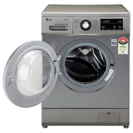 LG 9 Kg 5 Star Inverter Fully-Automatic Front Loading Washing Machine (FHM1409BDP, Platinum, 6 Motion Direct Drive, 2 Years Warranty)-1