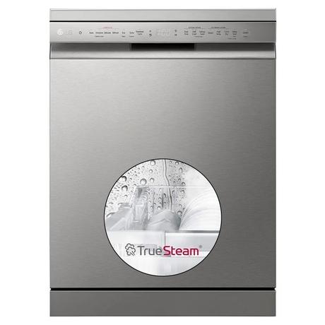 LG 14 Place Dishwasher, WiFi Enabled, True Steam, Quadwash, Inverter Direct Drive Technology, 4 washing arms, Silver (DFB532FP)-0