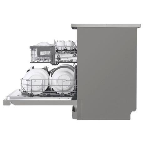 LG 14 Place Dishwasher, WiFi Enabled, True Steam, Quadwash, Inverter Direct Drive Technology, 4 washing arms, Silver (DFB532FP)-10