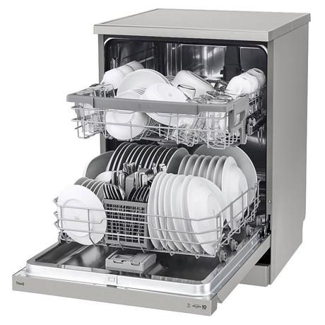 LG 14 Place Dishwasher, WiFi Enabled, True Steam, Quadwash, Inverter Direct Drive Technology, 4 washing arms, Silver (DFB532FP)-7