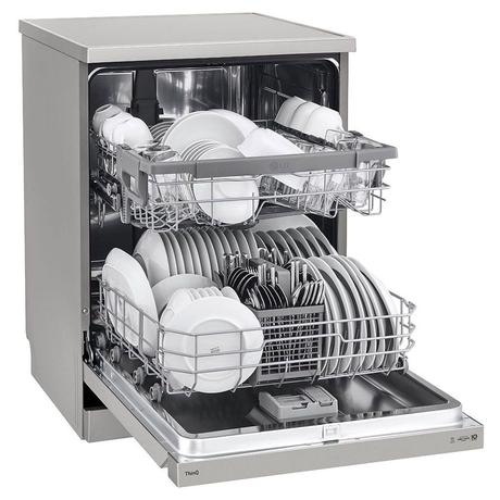 LG 14 Place Dishwasher, WiFi Enabled, True Steam, Quadwash, Inverter Direct Drive Technology, 4 washing arms, Silver (DFB532FP)-9