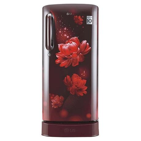 LG 185 litres 5 Star Direct Cool Single Door Refrigerator, Scarlet Charm GL-D201ASCU-0