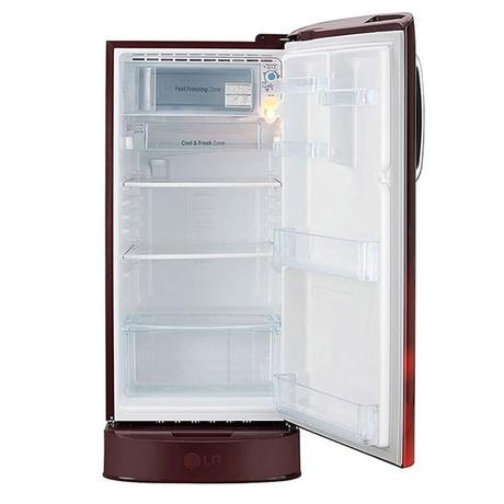 LG 185 litres 5 Star Direct Cool Single Door Refrigerator, Scarlet Charm GL-D201ASCU-3