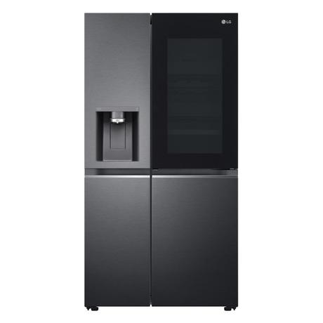 LG 630 L 3 Star Frost Free Side by Side Refrigerator, Matt Black, X257AMC3-1