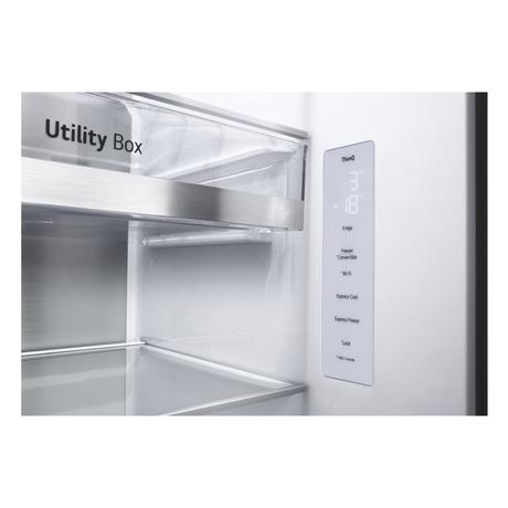 LG 630 L 3 Star Frost Free Side by Side Refrigerator, Matt Black, X257AMC3-11