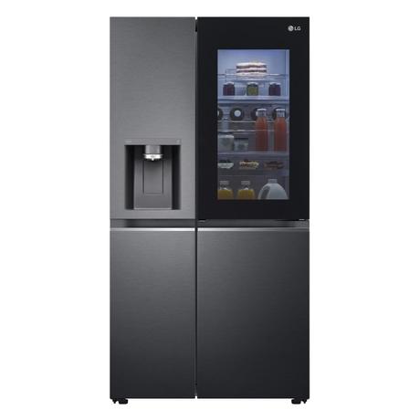 LG 630 L 3 Star Frost Free Side by Side Refrigerator, Matt Black, X257AMC3-2
