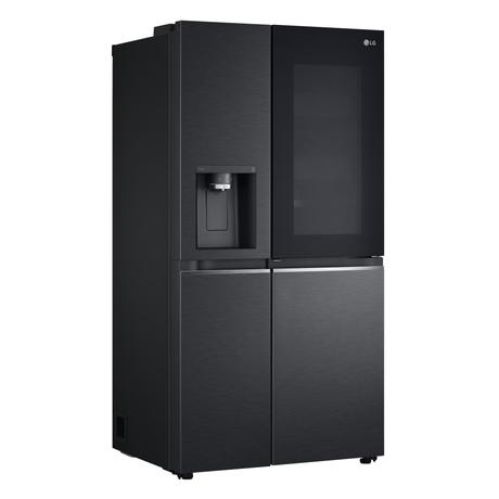 LG 630 L 3 Star Frost Free Side by Side Refrigerator, Matt Black, X257AMC3-3