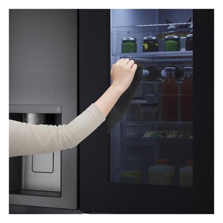 LG 630 L 3 Star Frost Free Side by Side Refrigerator, Matt Black, X257AMC3-9