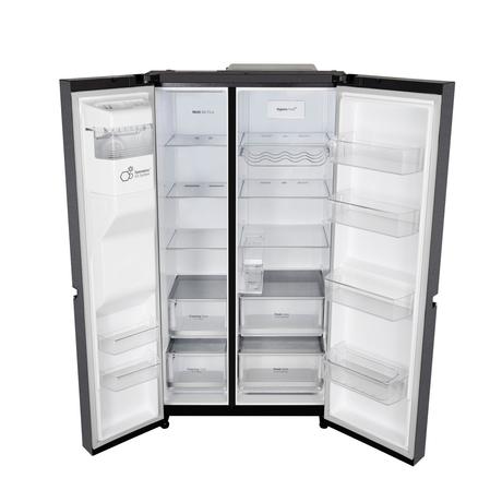 LG 630 L 3 Star Frost Free Side by Side Refrigerator, Matt Black, L257CMC3-8