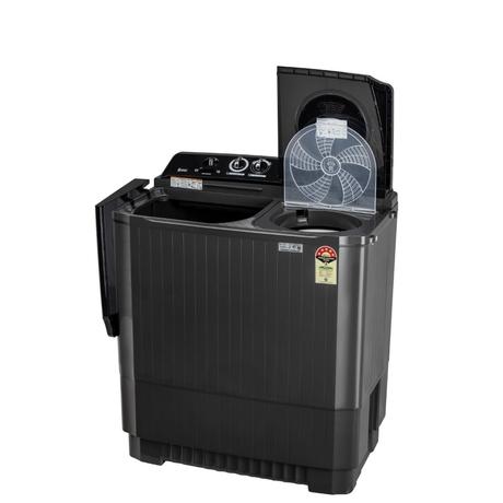 LG 11.5 kg Semi Automatic Top Load Washing Machine, Roller Jet Pulsator + Soak, Black, P115ASLAZ-5
