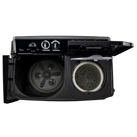 LG 11.5 kg Semi Automatic Top Load Washing Machine, Roller Jet Pulsator + Soak, Black, P115ASLAZ-9