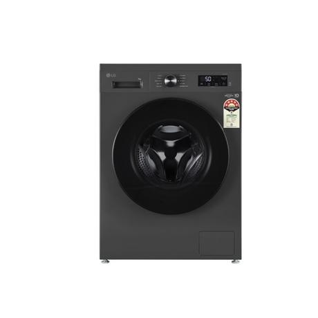 LG 7 kg Front Load, Direct Drive Motor, 6 Motion DD, Steam, Touch Control, Middle Black, 5 star (FHB1207ZMA)-0